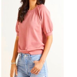 Evereve Z Supply Gianna Shortsleeved Terry Sweatshirt, Sz M